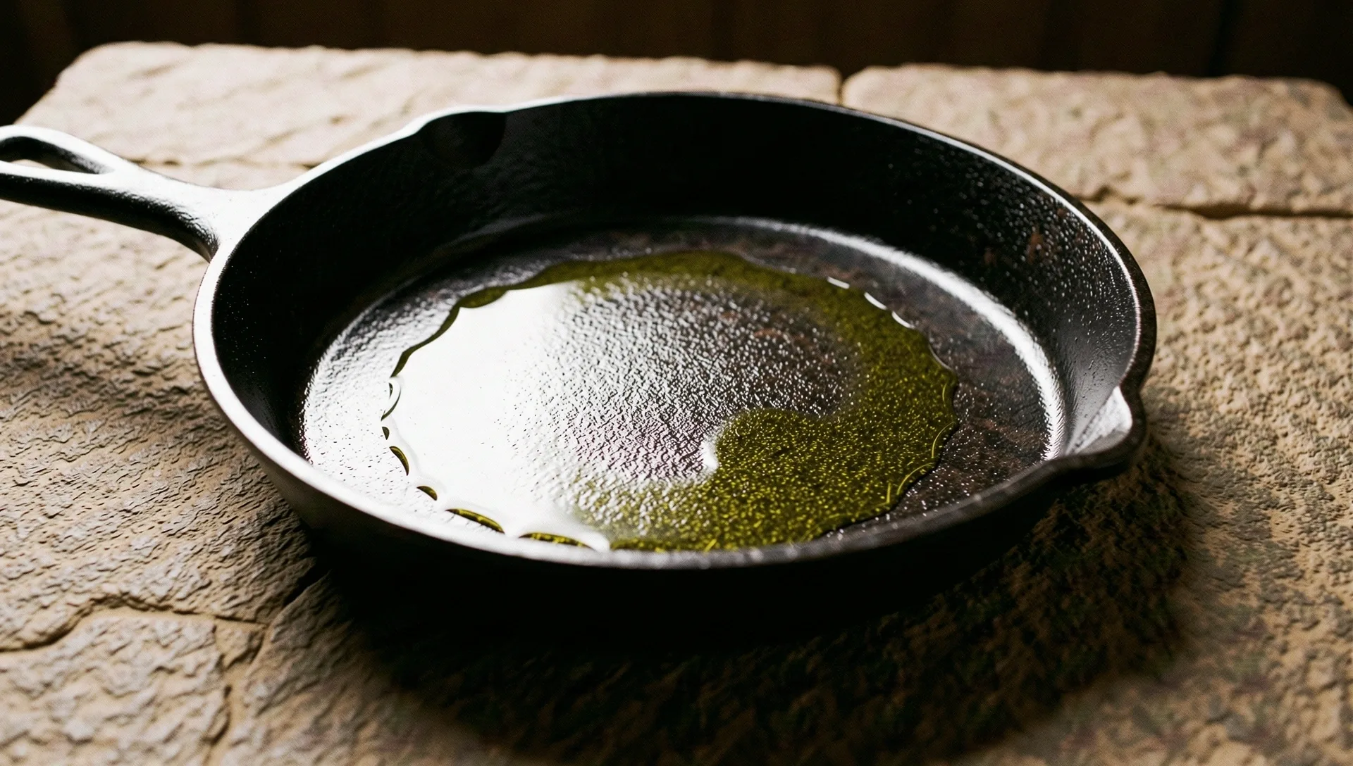 Seasoned cast iron skillet